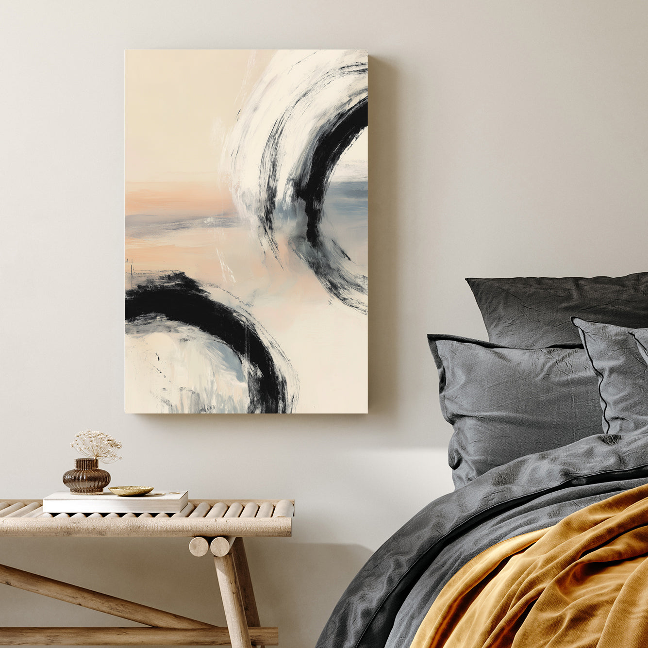 abstract modern brushstroke wall art print
