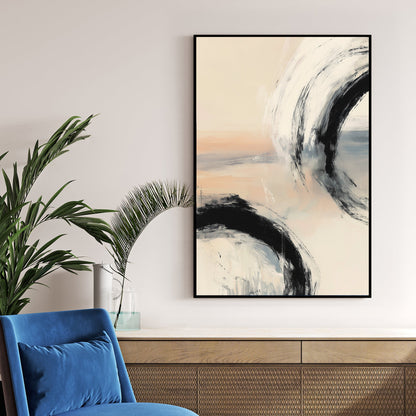 abstract modern brushstroke wall art print