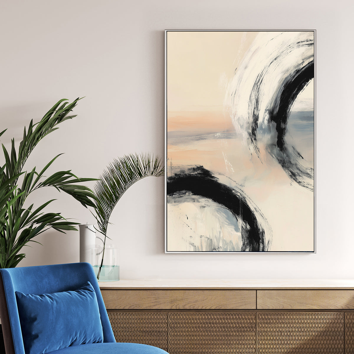 abstract modern brushstroke wall art print