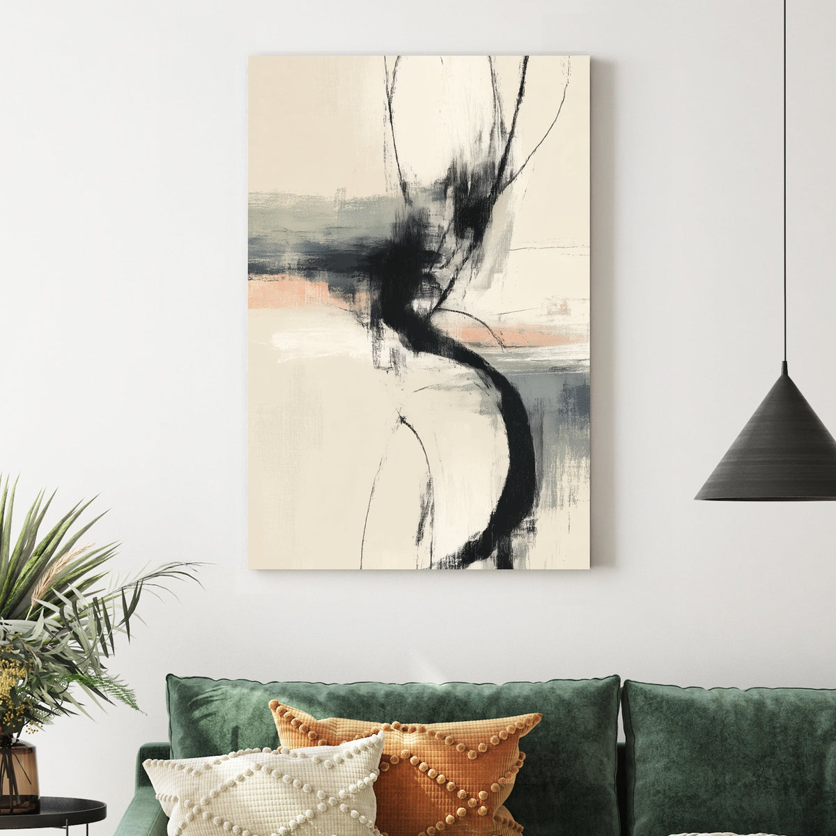 modern abstract flow minimal wall art print
