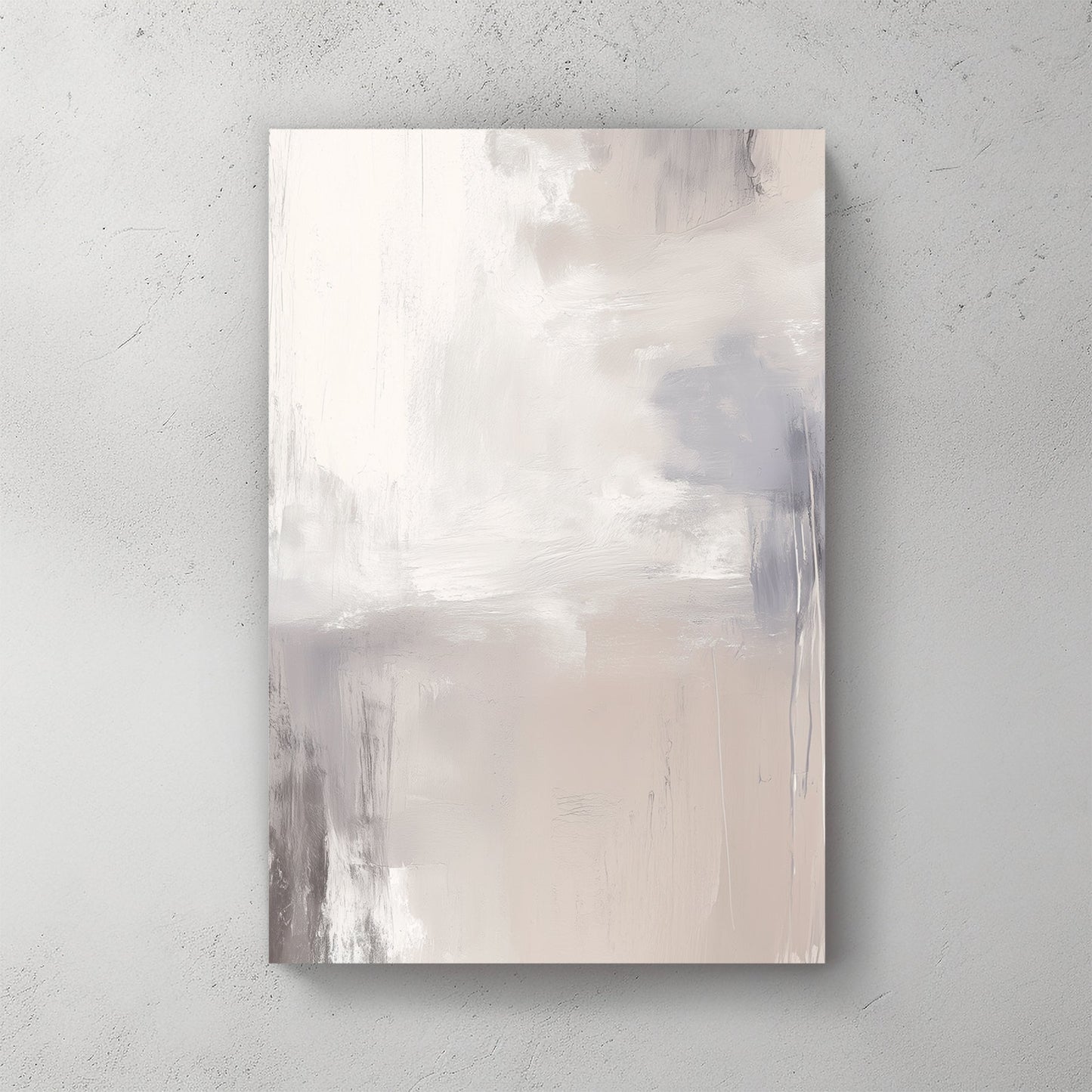 neutral minimalist abstract wall art in beige and gray tones