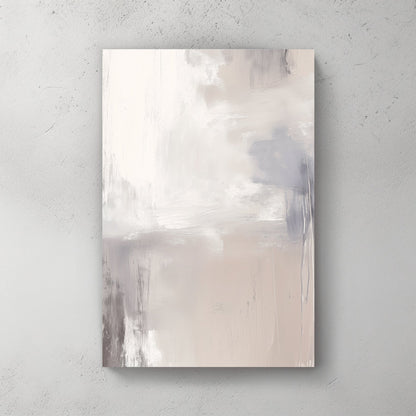 neutral minimalist abstract wall art in beige and gray tones