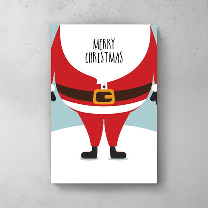 playful Santa Merry Christmas holiday wall art print