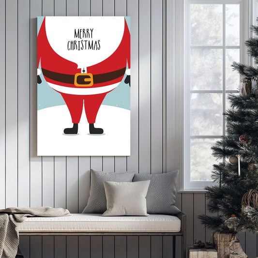 playful Santa Merry Christmas holiday wall art print