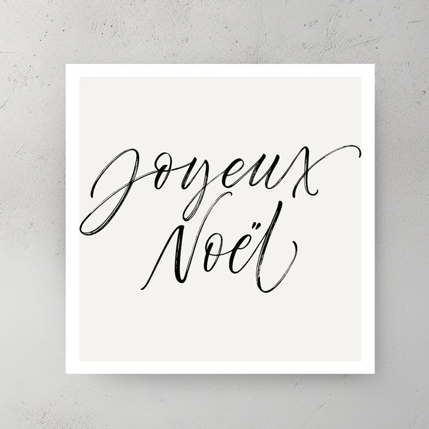 Joyeux Noël minimalist holiday typography wall art print