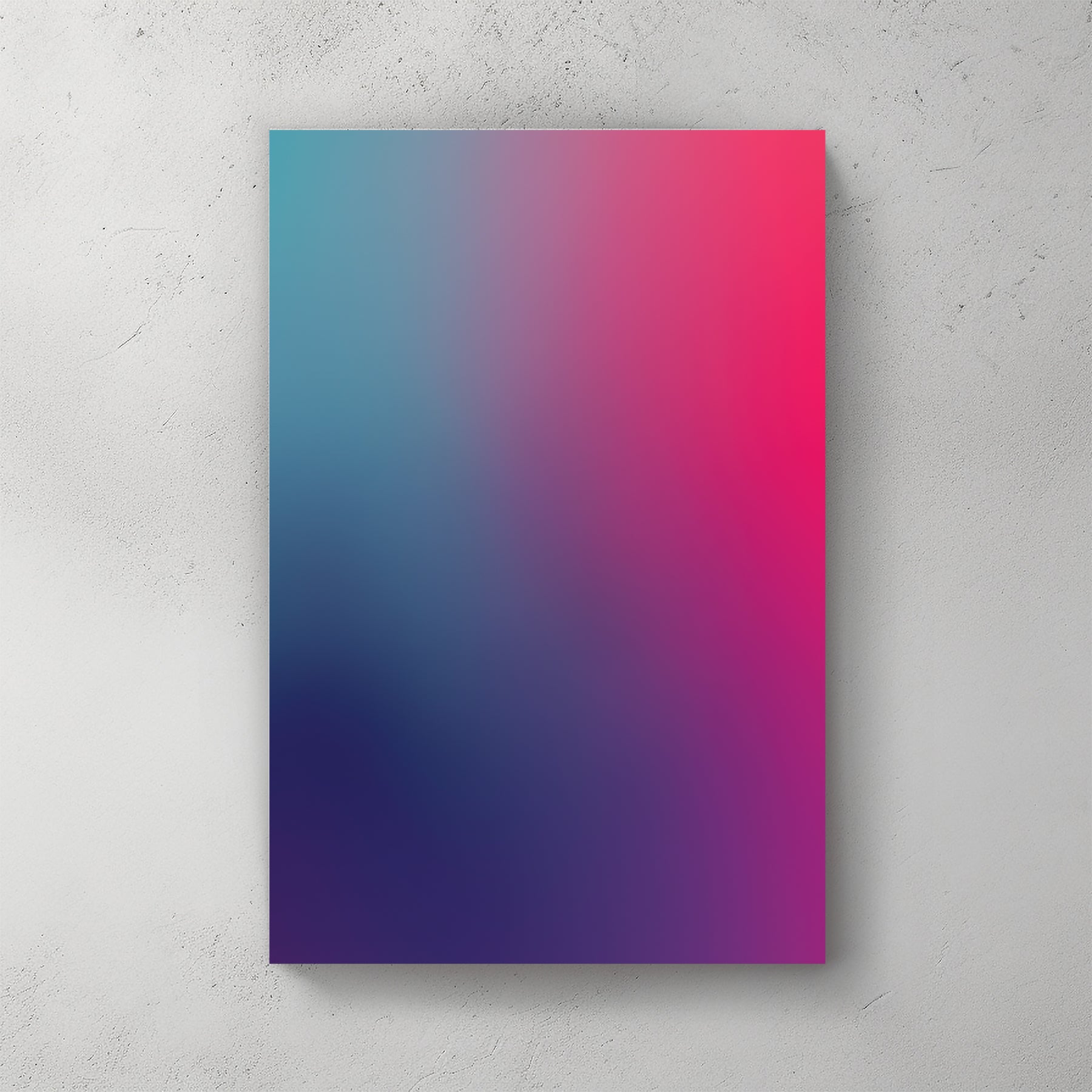 Abstract teal and pink gradient minimalism wall art