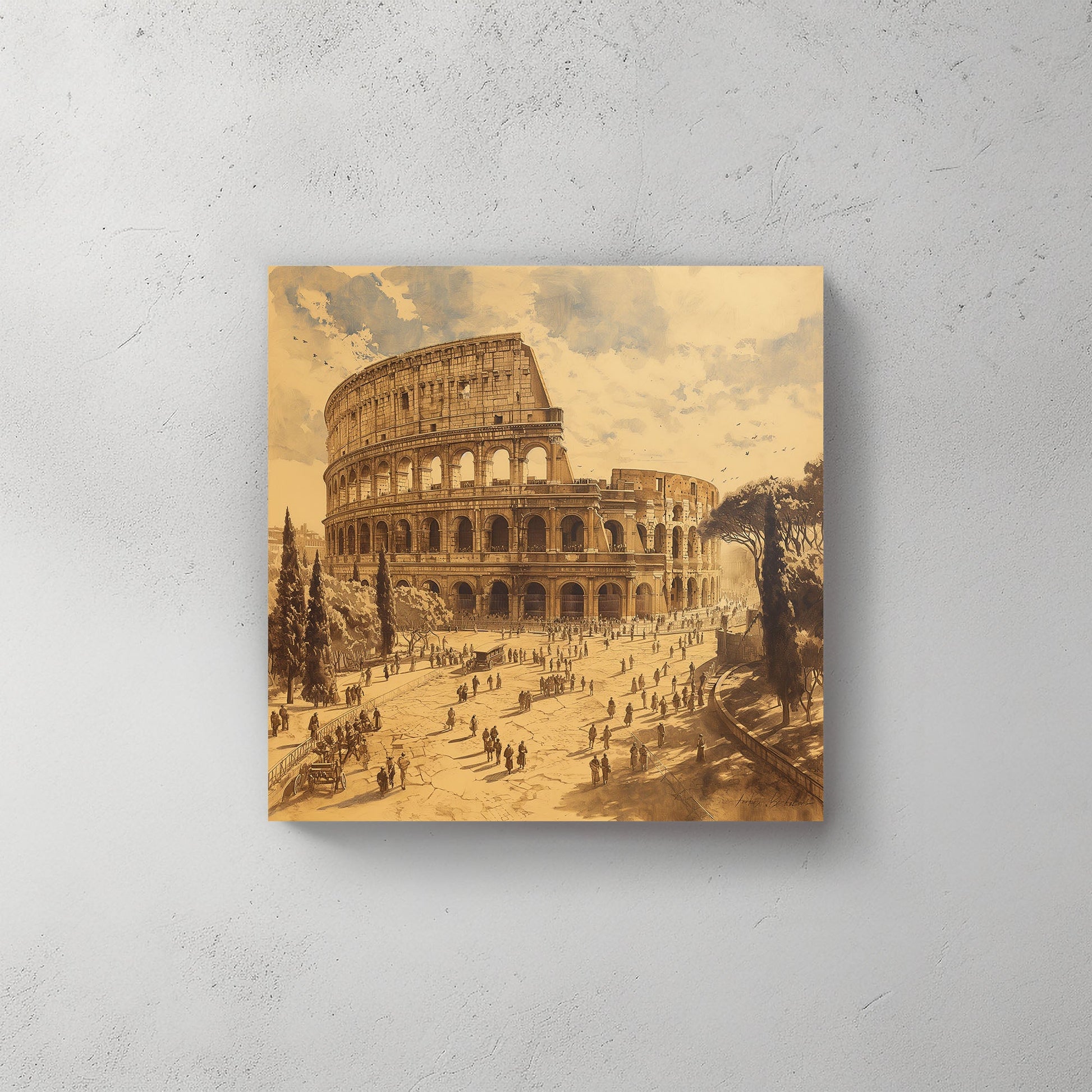 Vintage Rome #357 Canvas Wall Art & Metal Prints