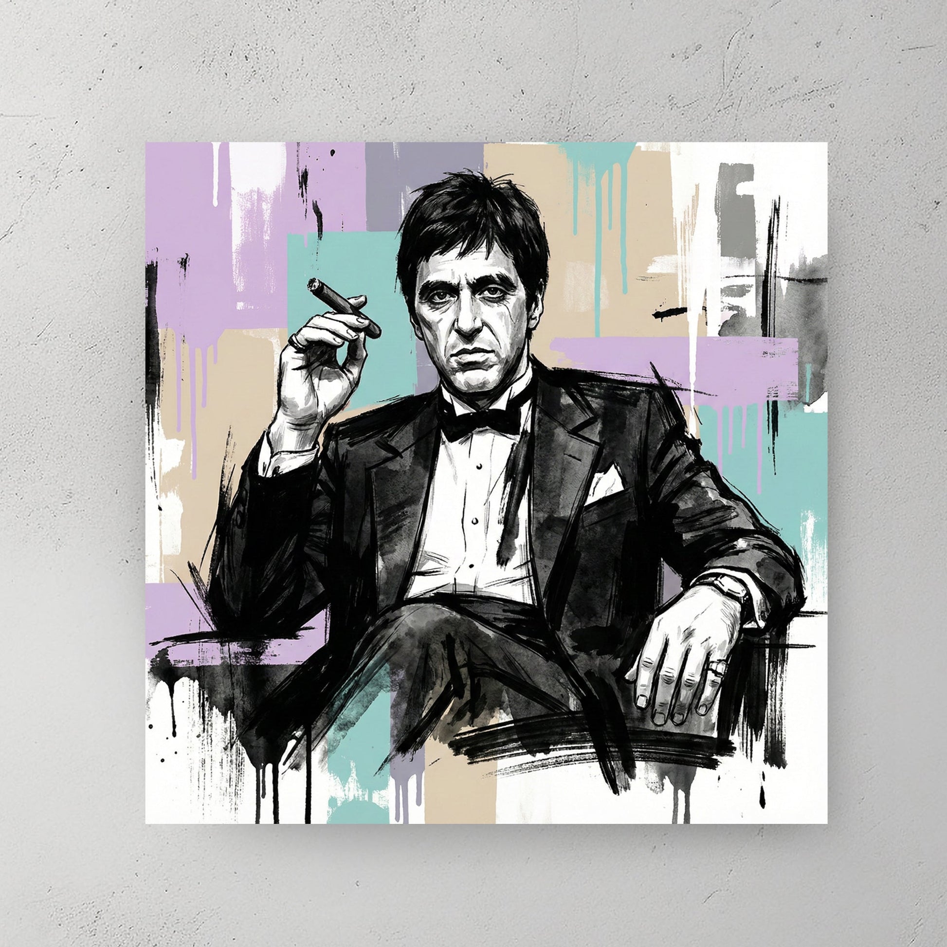 Tony Montana Scarface pop art portrait wall art print sketch