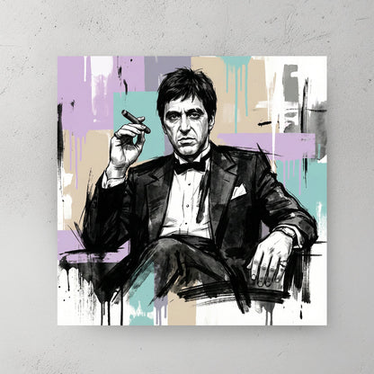 Tony Montana Scarface pop art portrait wall art print sketch