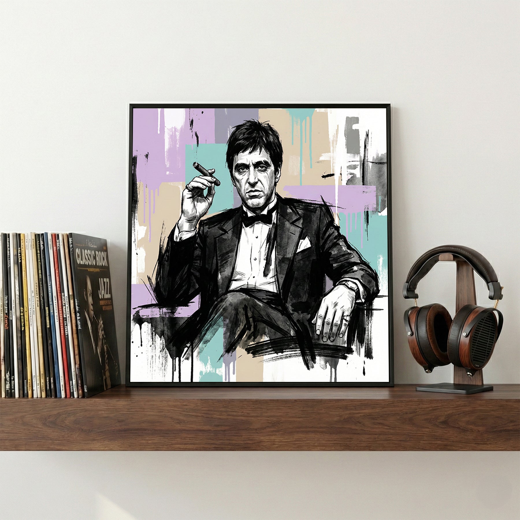 Tony Montana Scarface pop art portrait wall art print sketch