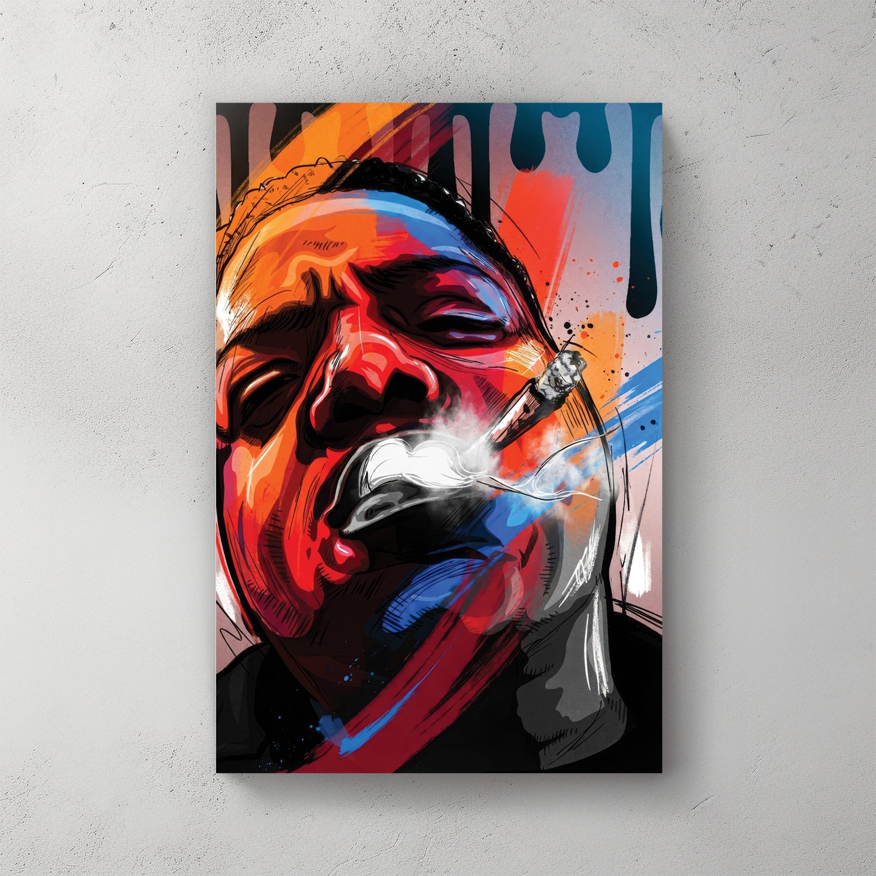 Notorious B.I.G. pop art portrait wall art print colourful