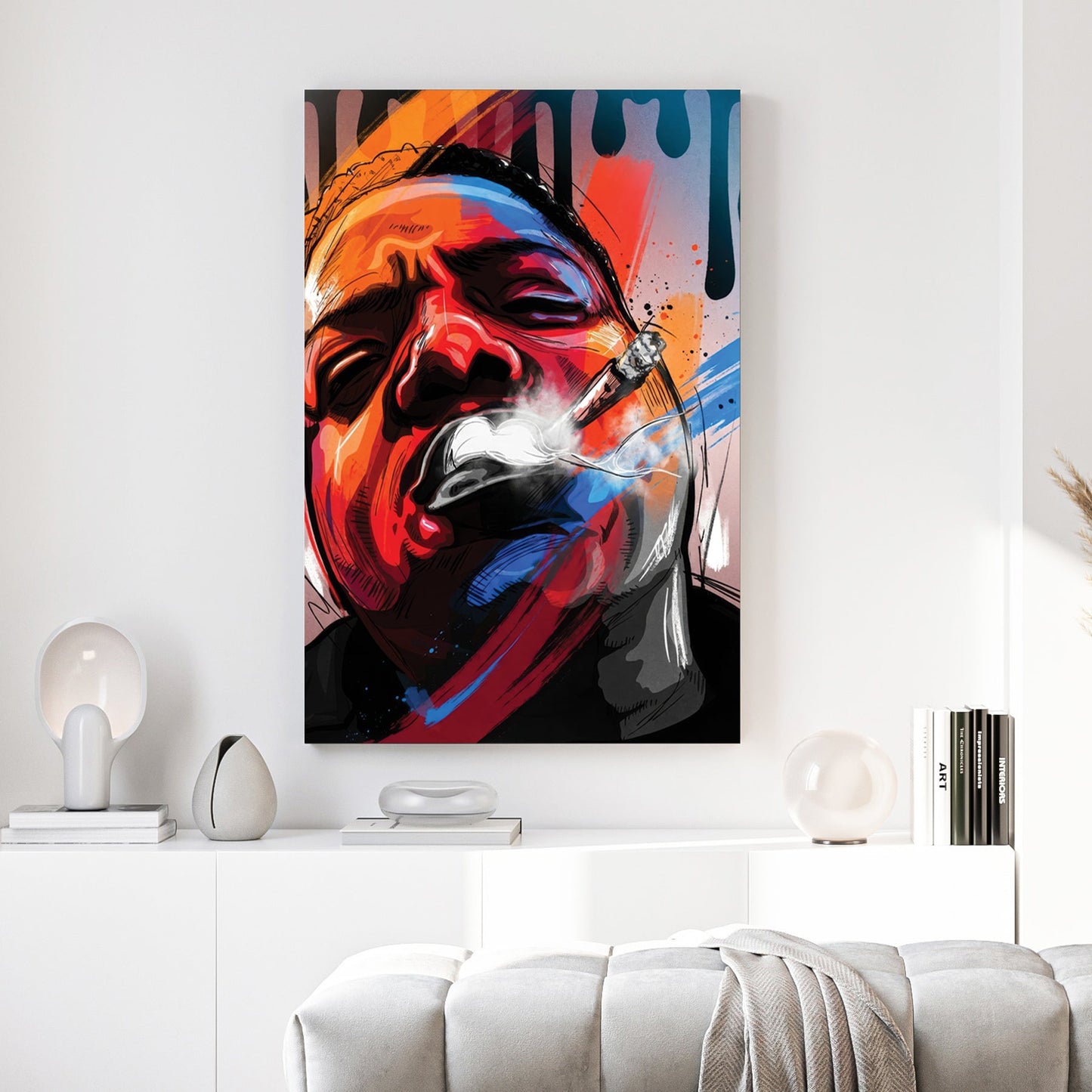 Notorious B.I.G. pop art portrait wall art print colourful