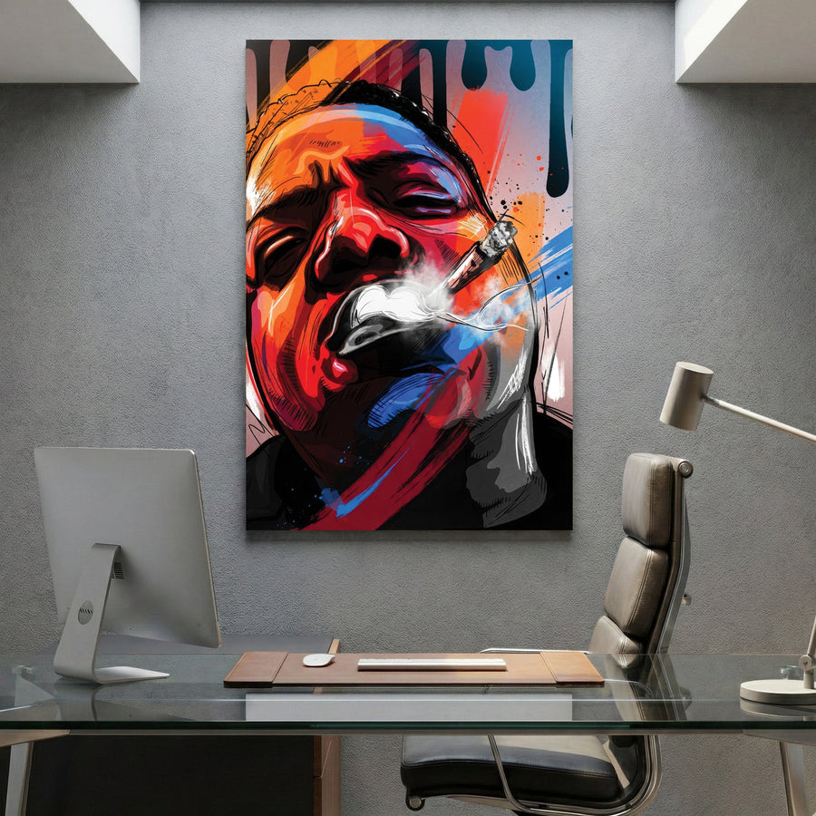Notorious B.I.G. pop art portrait wall art print colourful