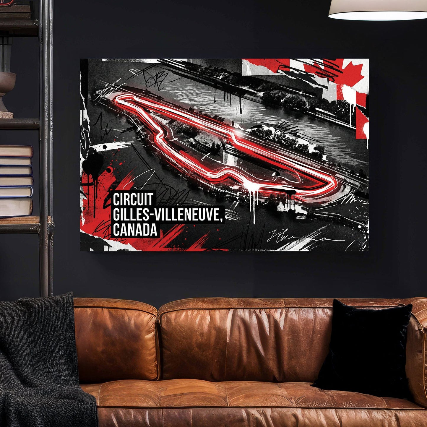 Circuit Gilles-Villeneuve Canadian racetrack neon racing wall art