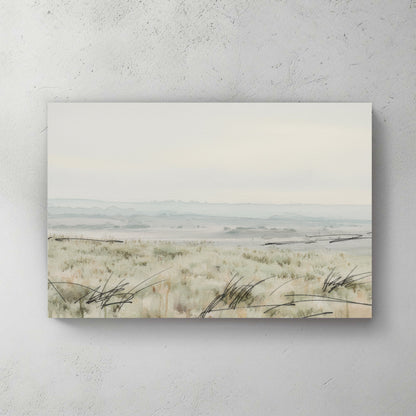 Coastal beach dunes beach grass watercolour landscape wall art