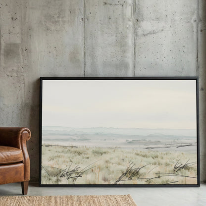 Coastal beach dunes beach grass watercolour landscape wall art