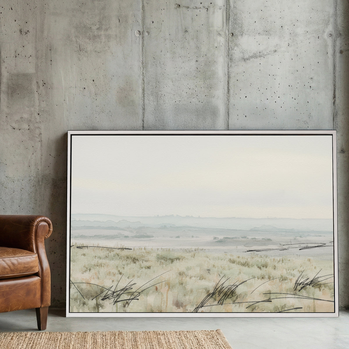 Coastal beach dunes beach grass watercolour landscape wall art