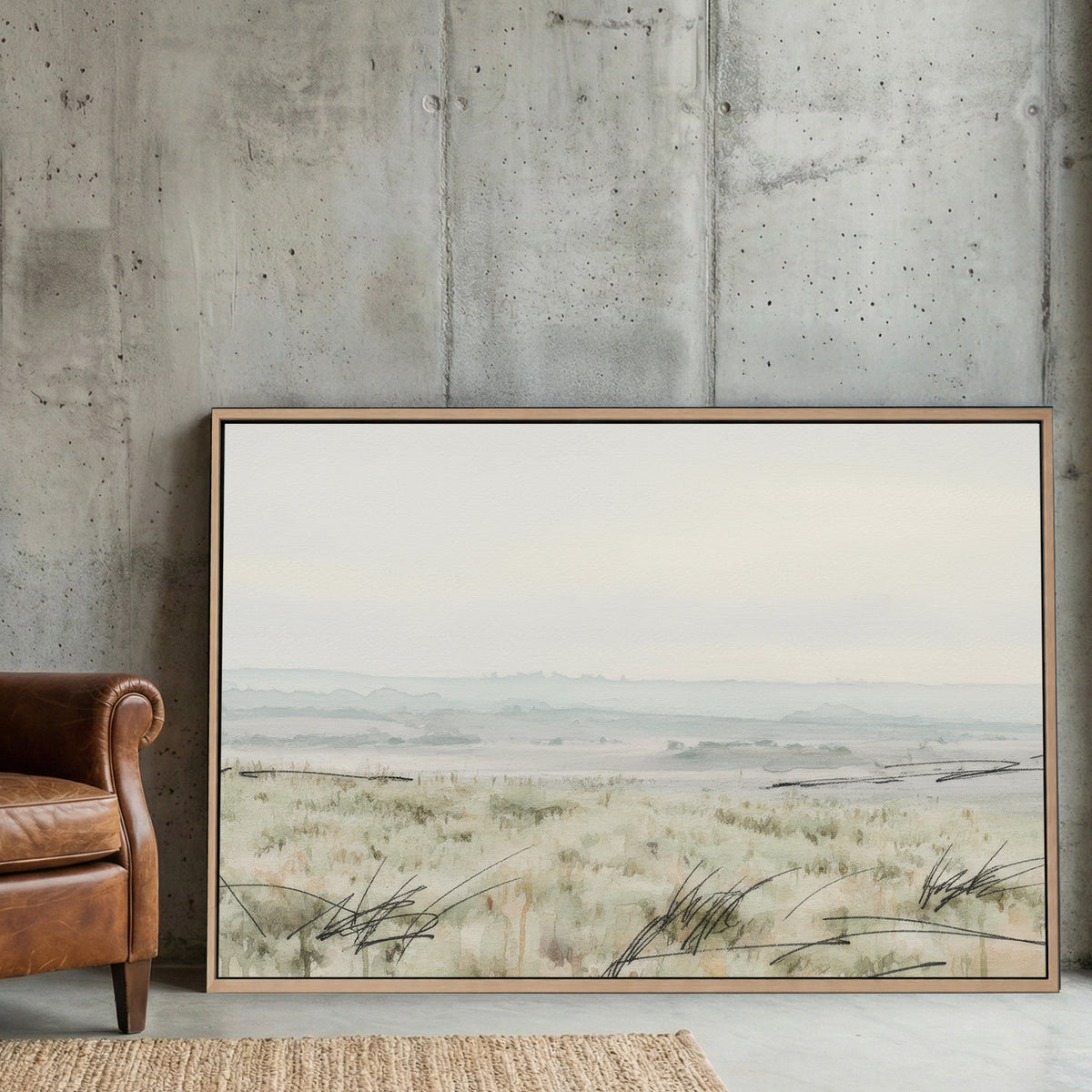 Coastal beach dunes beach grass watercolour landscape wall art