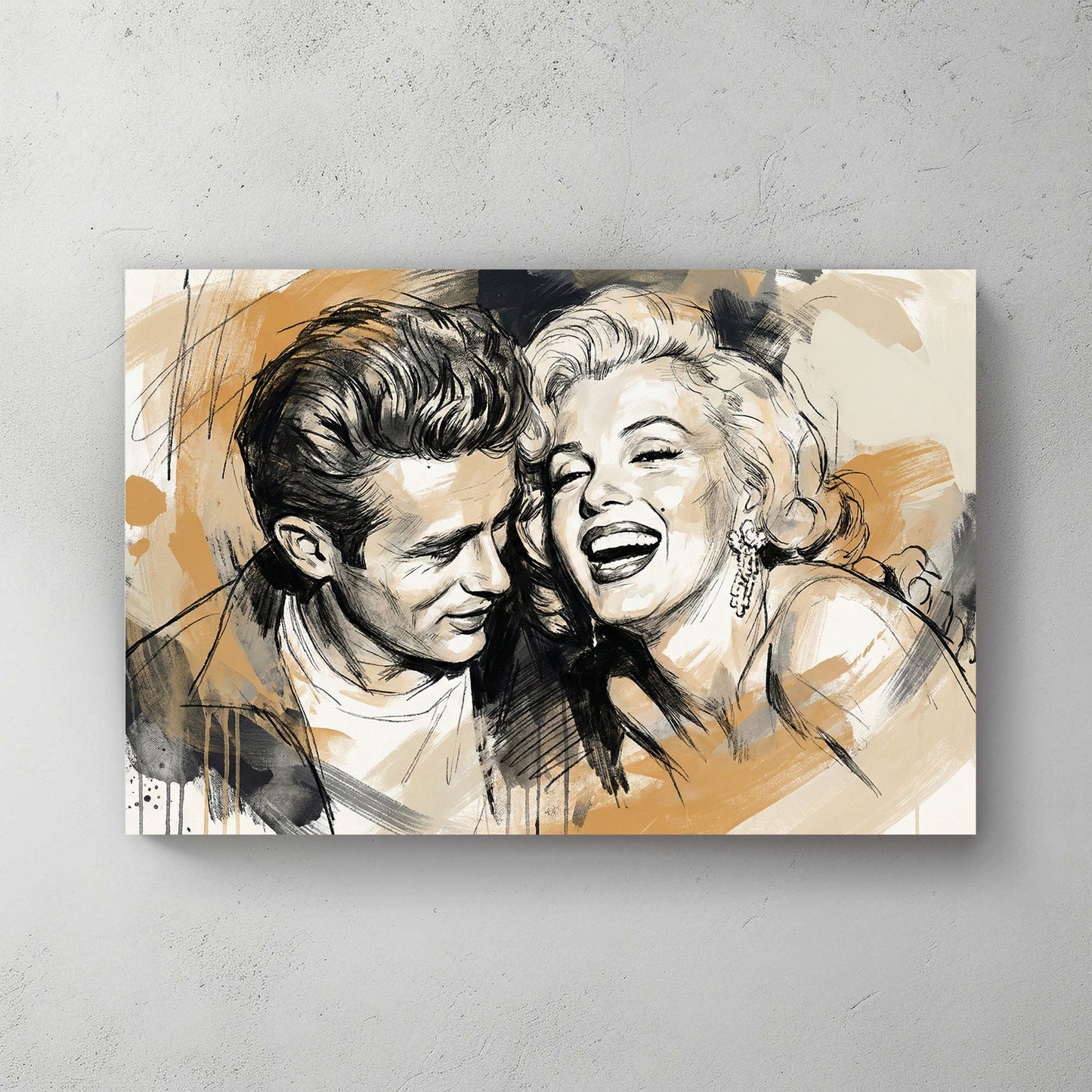 Marilyn Monroe and James Dean classic Hollywood portrait
