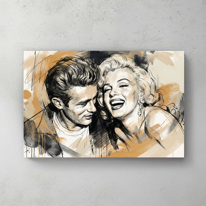 Marilyn Monroe and James Dean classic Hollywood portrait