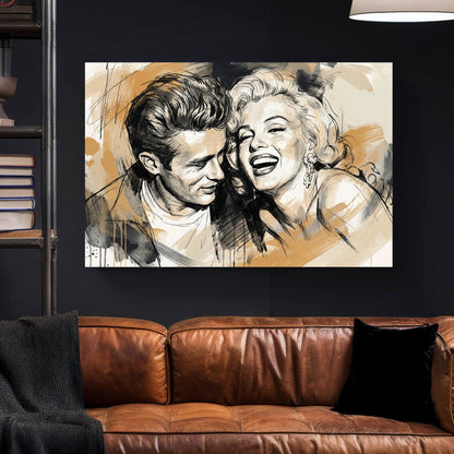 Marilyn Monroe and James Dean classic Hollywood portrait