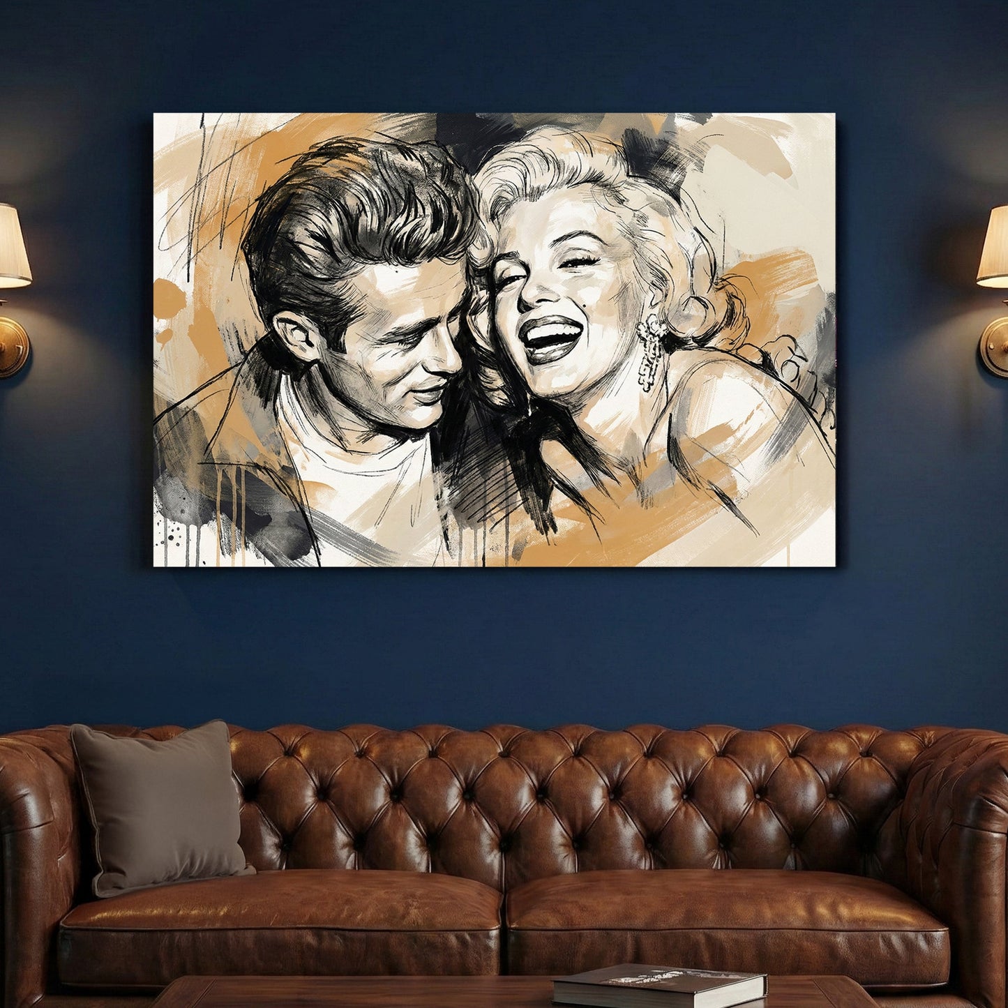 Marilyn Monroe and James Dean classic Hollywood portrait