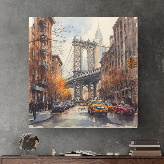 Brooklyn Bridge #368 Canvas Wall Art & Metal Prints