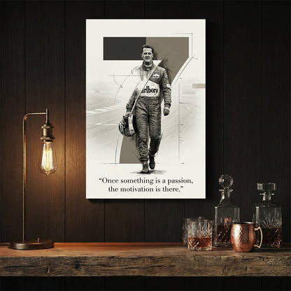 Michael Schumacher F1 racing driver portrait minimalist