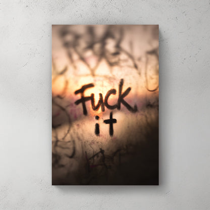 Bold expressive typography street art motivational wall art
