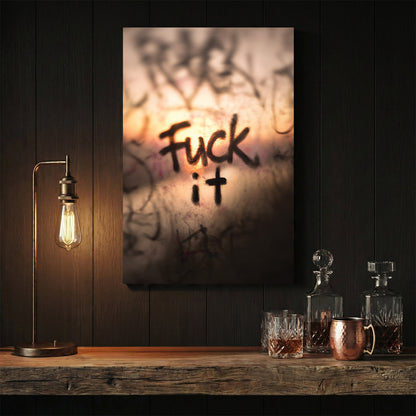Bold expressive typography street art motivational wall art