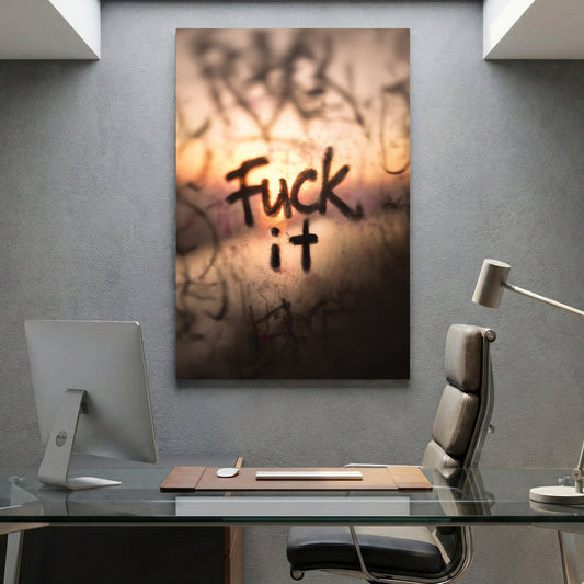 Bold expressive typography street art motivational wall art