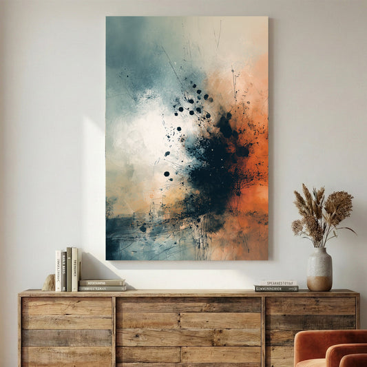 Abstract watercolour shapes in yellow and green with gold accents