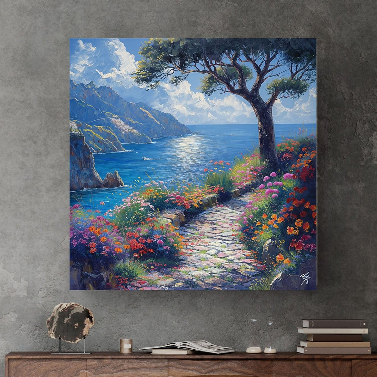 Amalfi Coast #374 Canvas Wall Art & Metal Prints