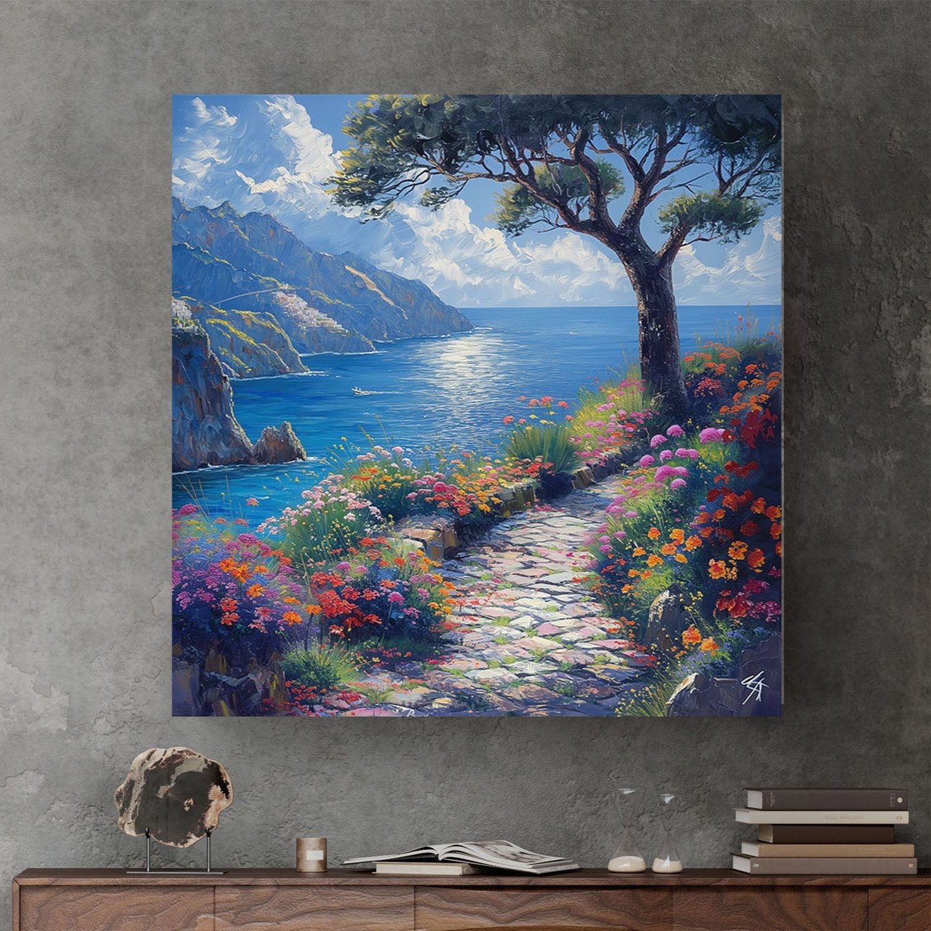 Amalfi Coast #374 Canvas Wall Art & Metal Prints