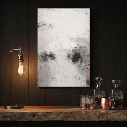 Abstract textured mixed media urban art grey black contemporary