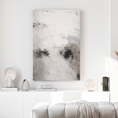 Abstract textured mixed media urban art grey black contemporary