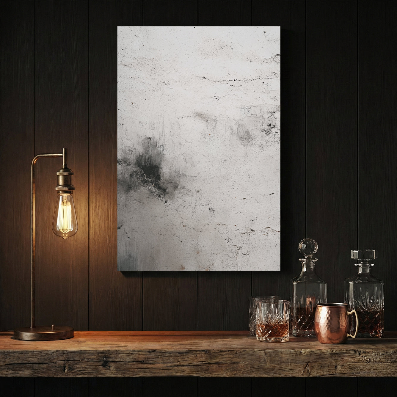 Textured abstract landscape peaceful wall art print