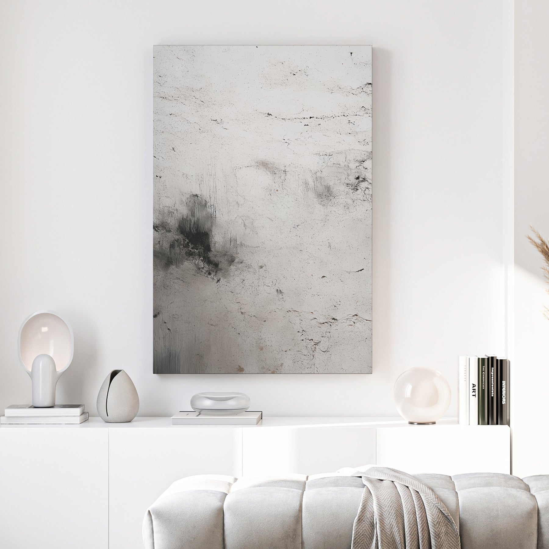 Textured abstract landscape peaceful wall art print