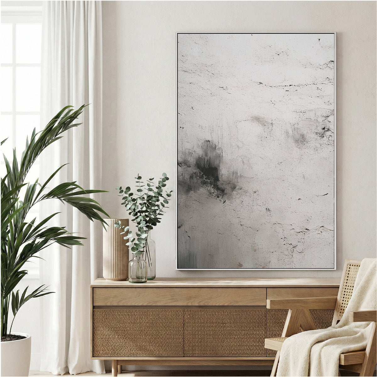 Textured abstract landscape peaceful wall art print