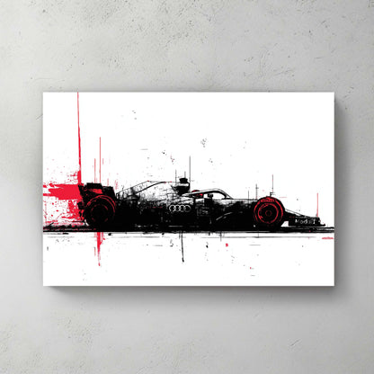Formula One racing car sketch racing wall art print