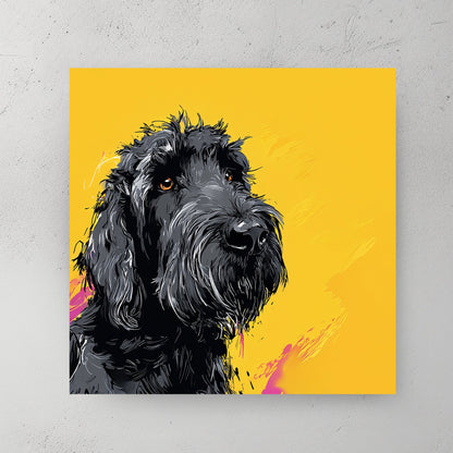 Black schnauzer pop art contemporary wall art print
