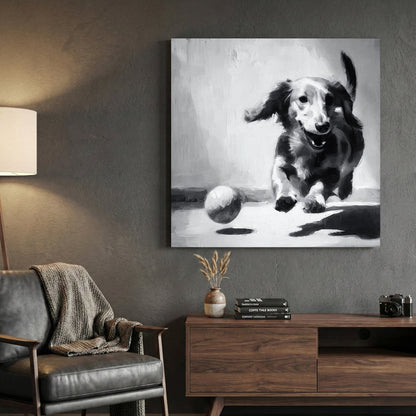 Terrier dog portrait sketch classic wall art print