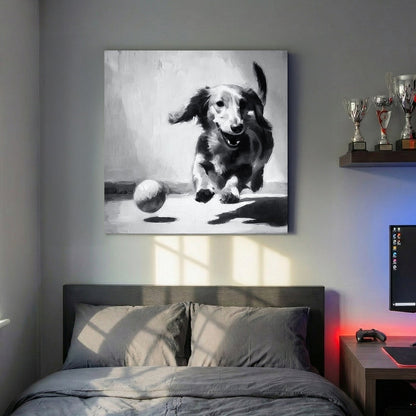 Terrier dog portrait sketch classic wall art print