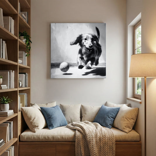 Terrier dog portrait sketch classic wall art print