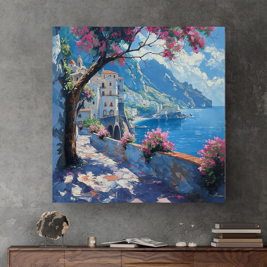 Amalfi in Pink #378 Canvas Wall Art & Metal Prints