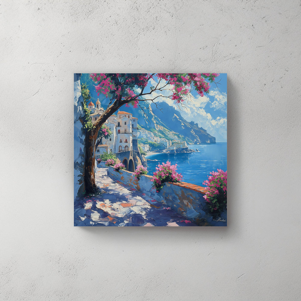 Amalfi in Pink #378 Canvas Wall Art & Metal Prints