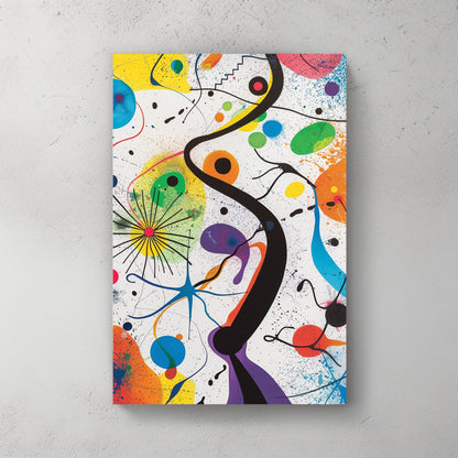 Abstract expressionism splatter colourful wall art print