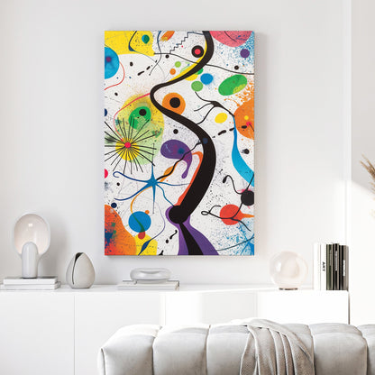 Abstract expressionism splatter colourful wall art print
