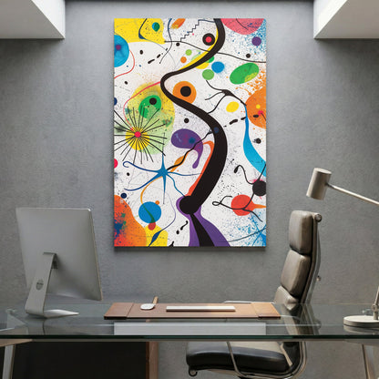 Abstract expressionism splatter colourful wall art print