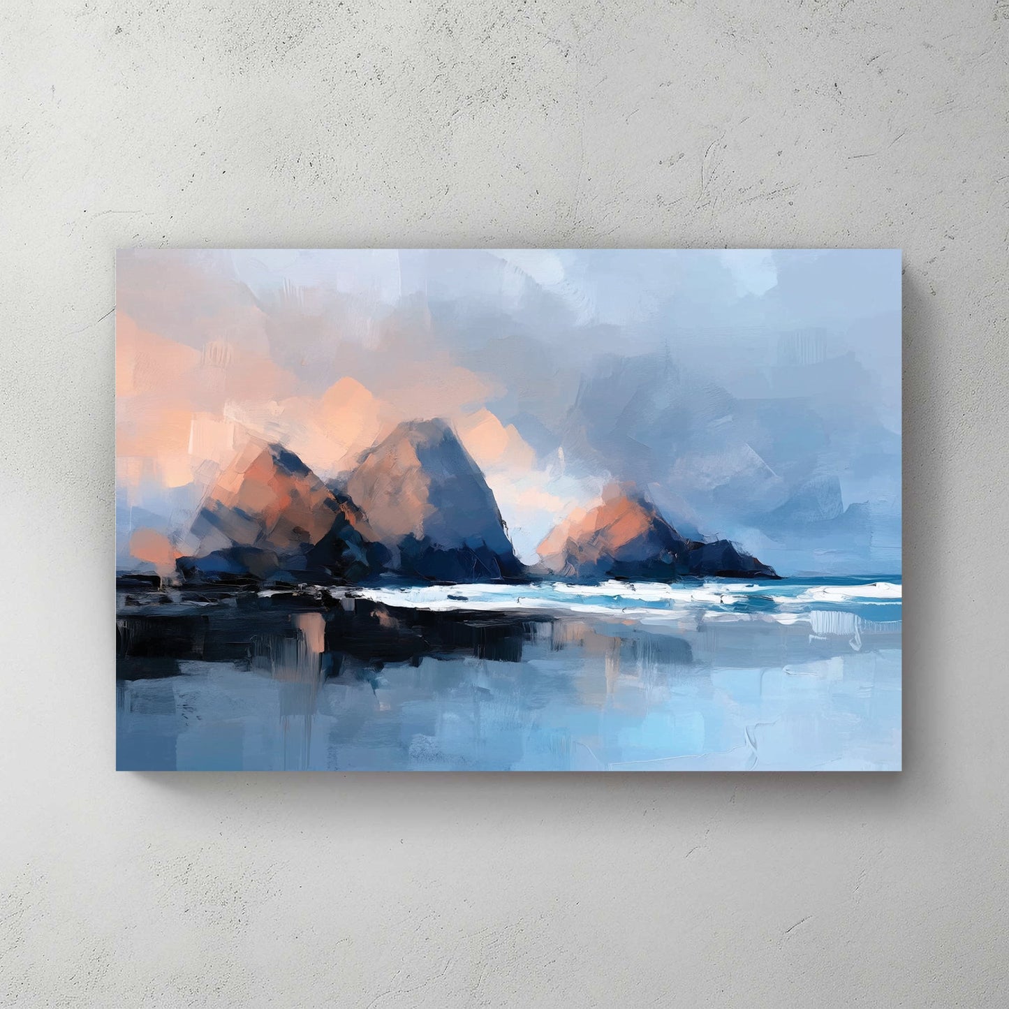 Mountain landscape impressionist modern wall art print